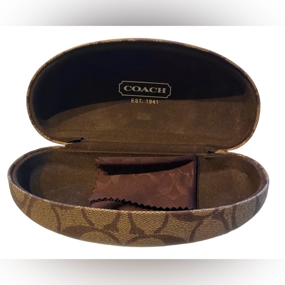 Coach Women's Tan case sunglasses. - Picture 8 of 8